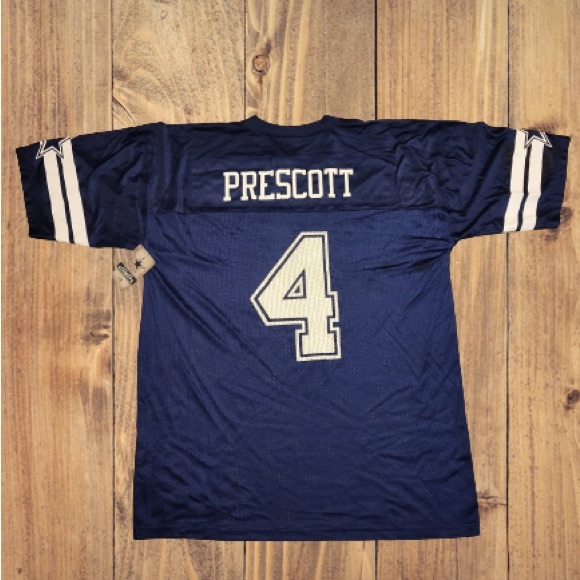 Dak Prescott #4 Dallas Cowboys Navy Blue Mesh Jersey Authentic NFL Apparel - Picture 1 of 4